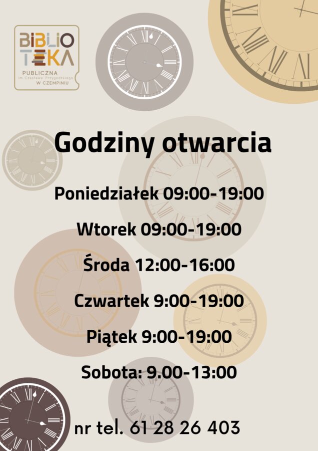 Nowe godziny otwarcia