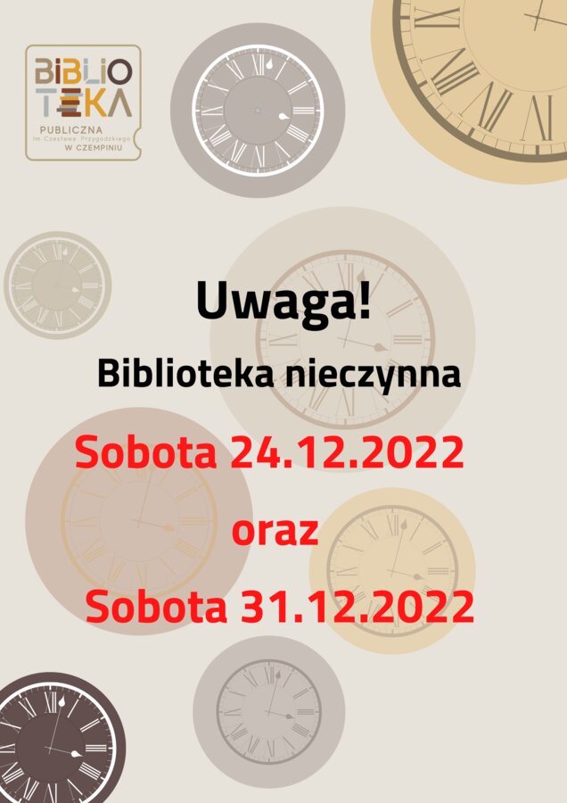 Biblioteka nieczynna w soboty 