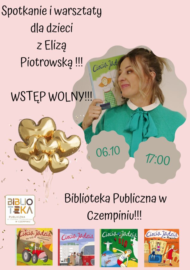 Spotkanie z Elizą Piotrowską- autorką książek o Cioci Jadzi