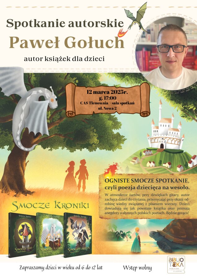 Spotkanie autorskie dla dzieci z Pawłem Gołuchem