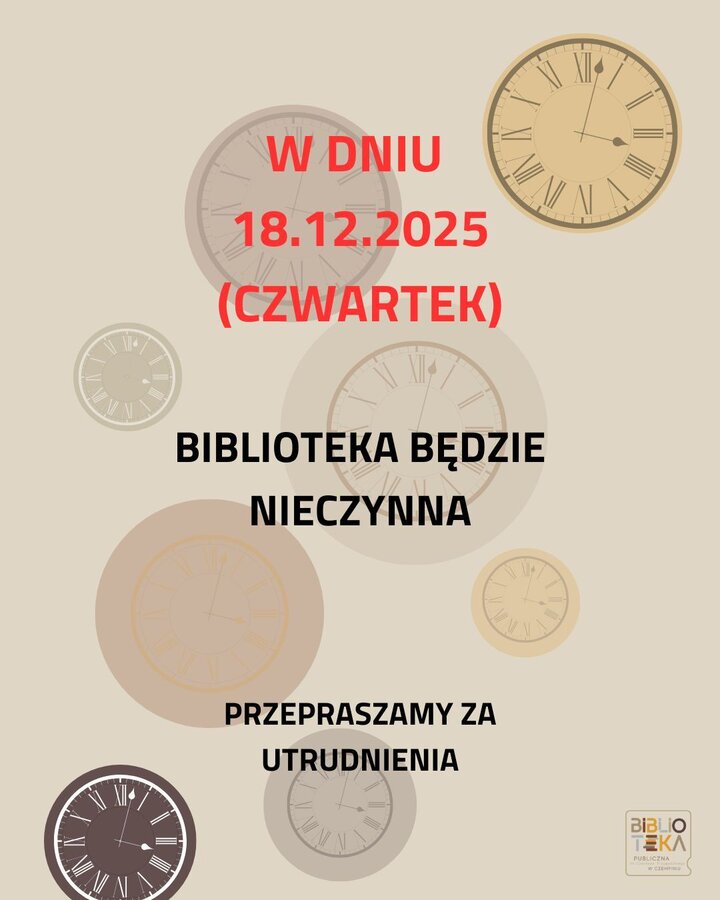 biblioteka będzie nieczynna